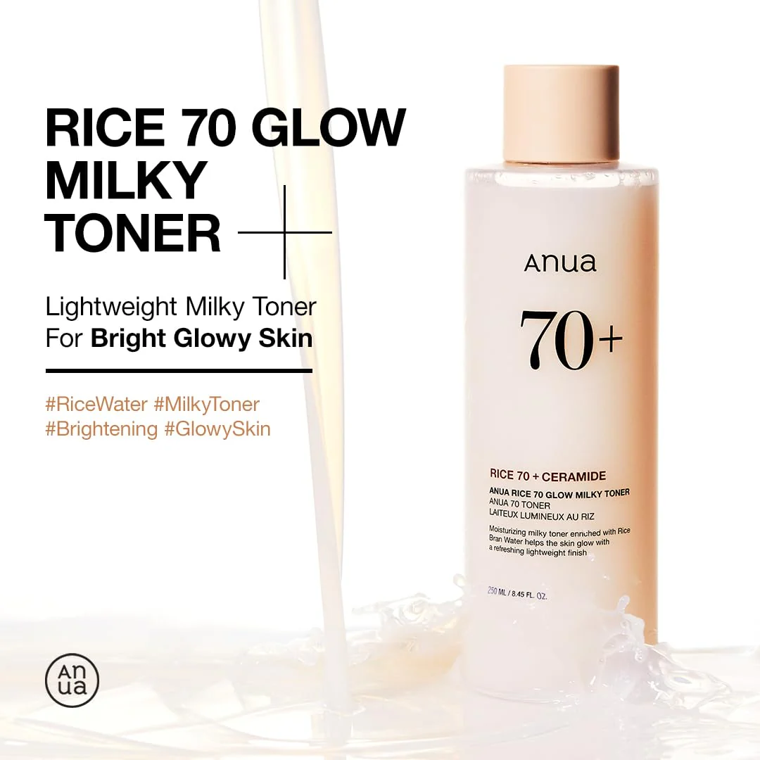 ANUA Rice 70 Glow Milky Toner (250ml) - Image 2