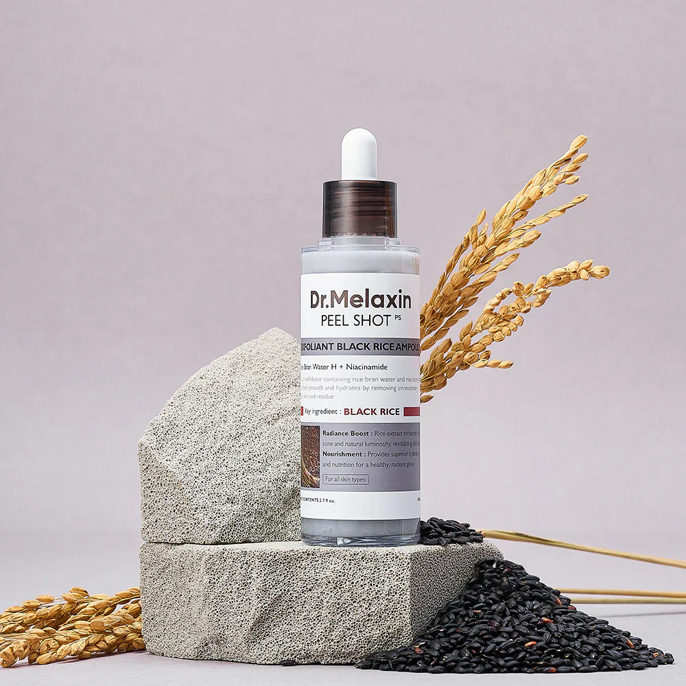 Dr.Melaxin Peel Shot Exfoliating Black Rice Ampoule (80ml) - Image 4