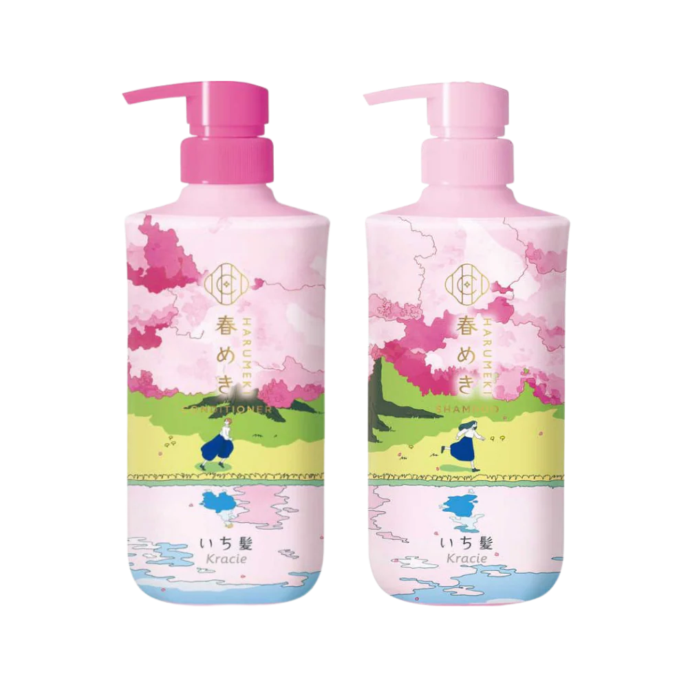 KRACIE Ichikami Shampoo & Conditioner Set - Limited Spring Edition (480ml + 480g) - Image 2