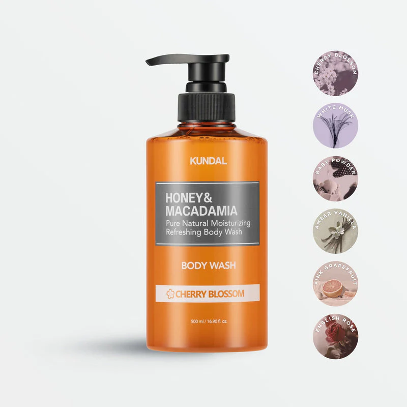 KUNDAL Honey & Macadamia Pure Body Wash (500ml) - Image 4