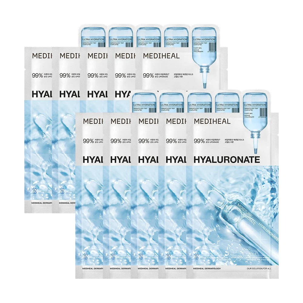 MEDIHEAL Hyaluronate Essential Mask - Ultra Hydration (10 PCs) - Image 3