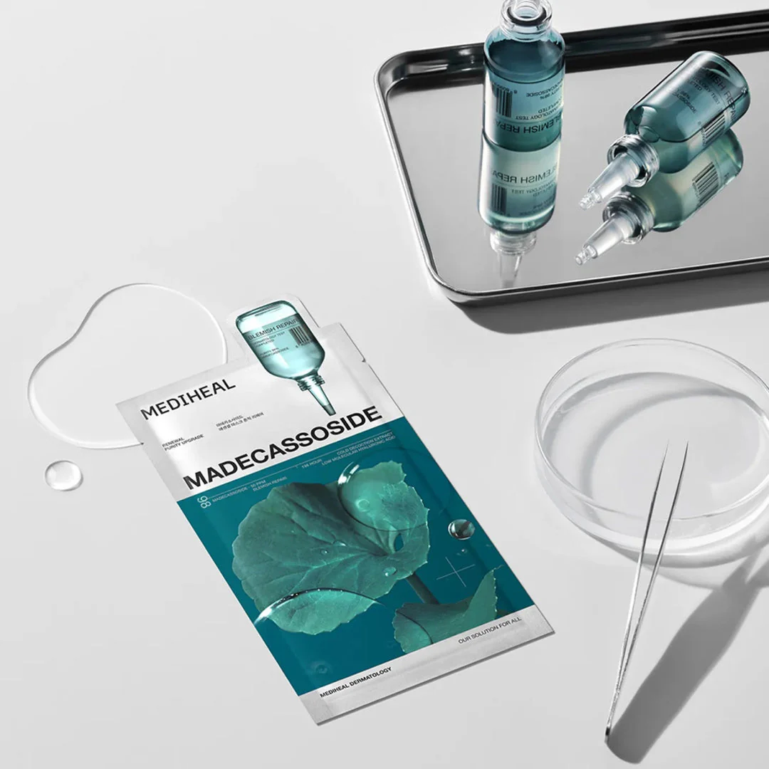 MEDIHEAL Madecassoside Essential Mask - Blemish Repair (10 PCs) - Image 4
