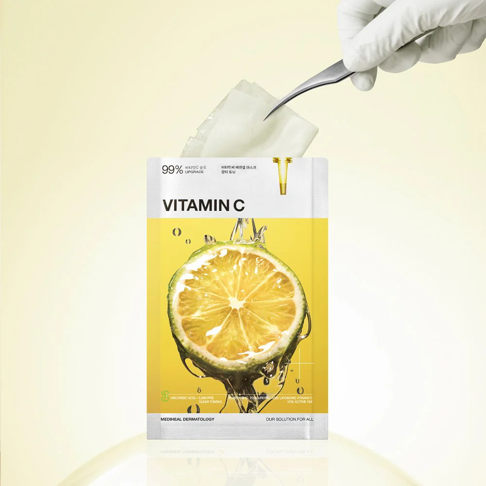 MEDIHEAL Vitamin C Essential Mask - Clear Toning (10 PCs) - Image 3