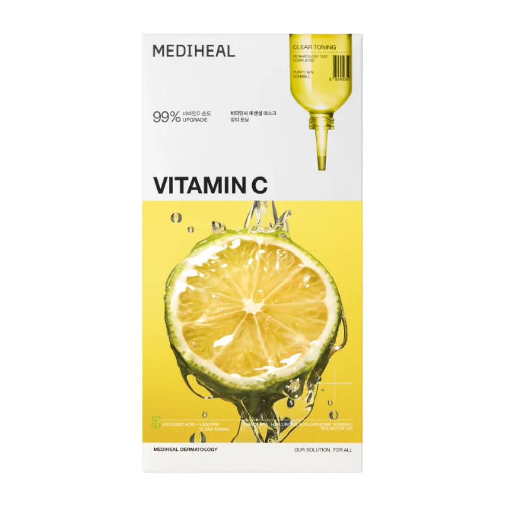 MEDIHEAL Vitamin C Essential Mask - Clear Toning (10 PCs) - Image 5