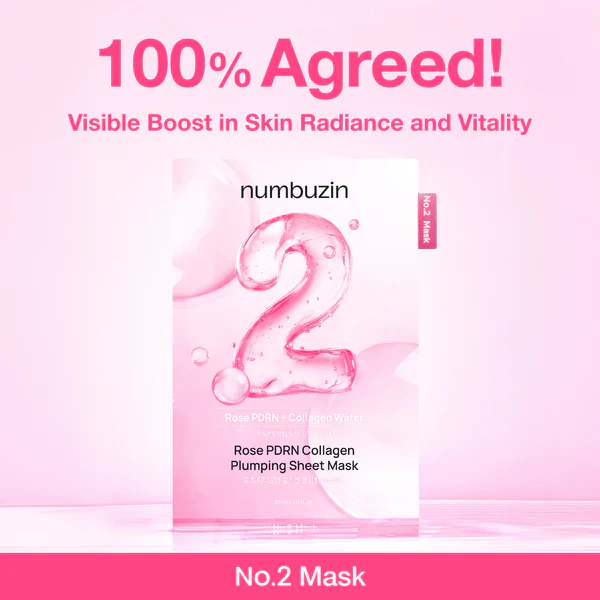 numbuzin No.2 Rose PDRN Collagen Plumping Sheet Mask - Image 3