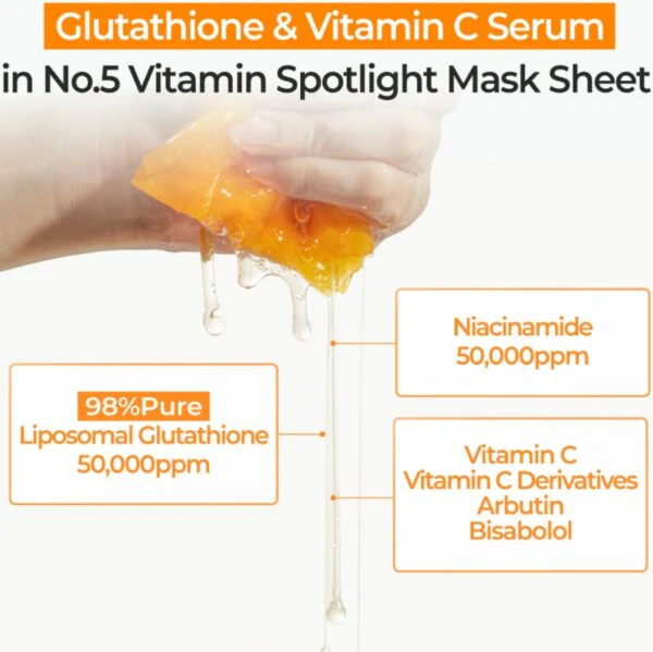 numbuzin No.5+ Glutathione Vitamin Concentrated Mask - Image 7