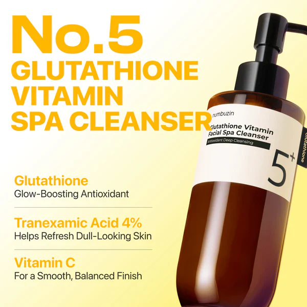 numbuzin No.5+ Glutathione Vitamin Facial Spa Cleanser (200ml) - Image 5