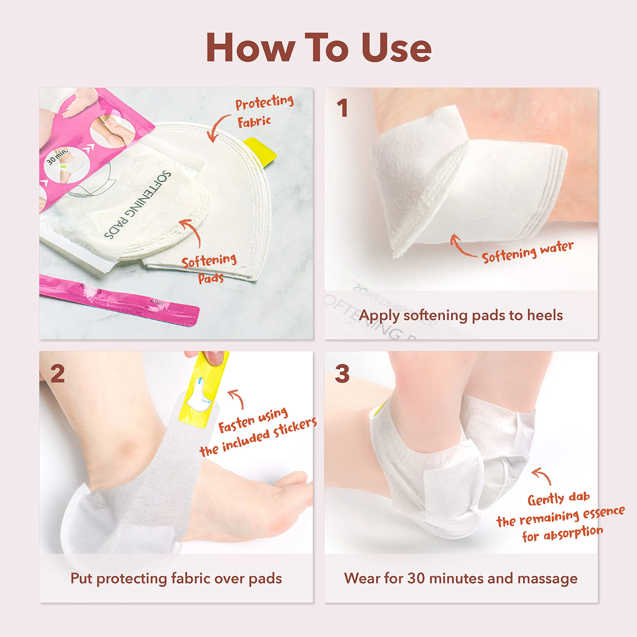 PUREDERM Instant Softening Heel Mask (1 pair) - Image 4