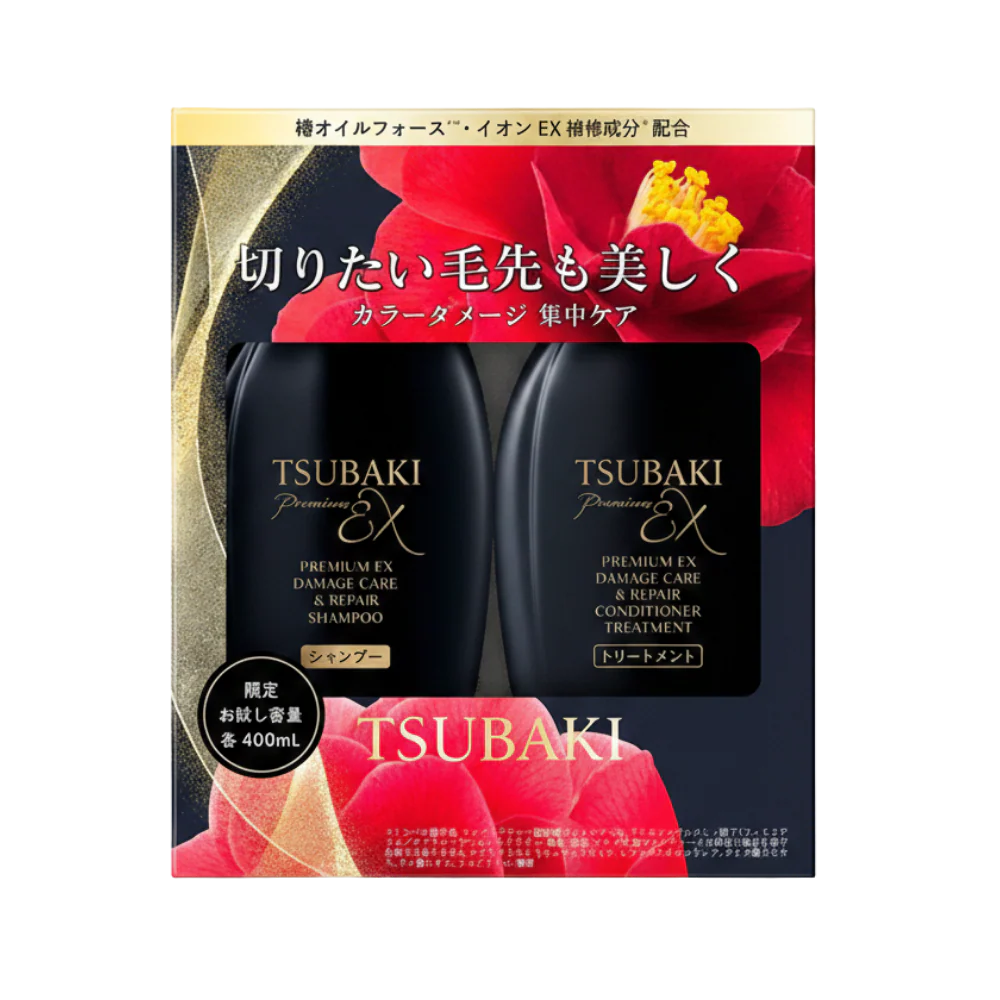 Shiseido Tsubaki Premium EX Damage Care & Repair Shampoo & Conditioner Set (2x400ml)